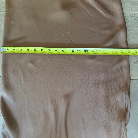 Young Fabulous and Broke Evie Satin midi Slip dress in Toffee Color size medium - Picture 16 of 16